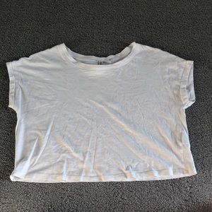 Cropped White Tee